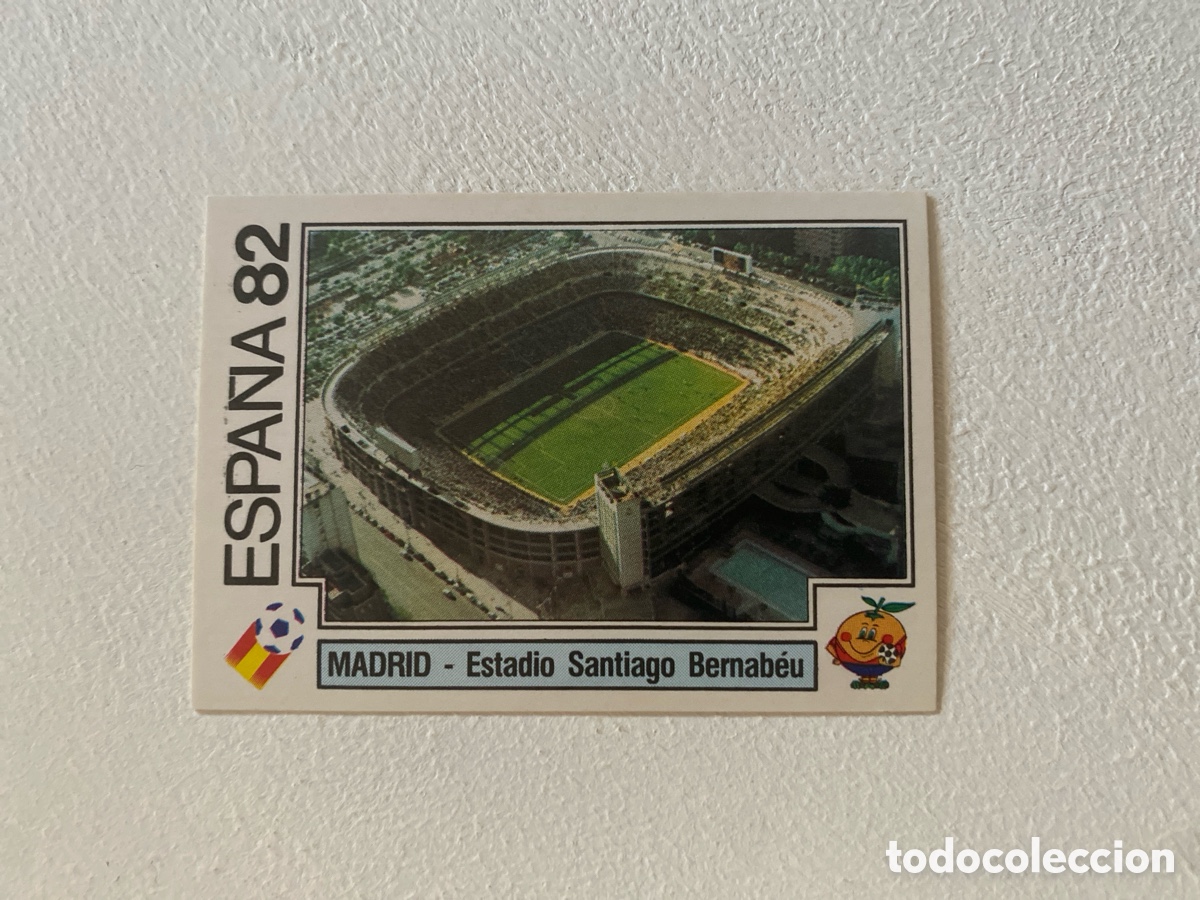 Cromos de f&uacute;tbol: Cromo panini mundial Espa&ntilde;a 82 n&uacute;mero 11 Madrid Estadio Bernab&eacute;u - Sticker album world cup 1982