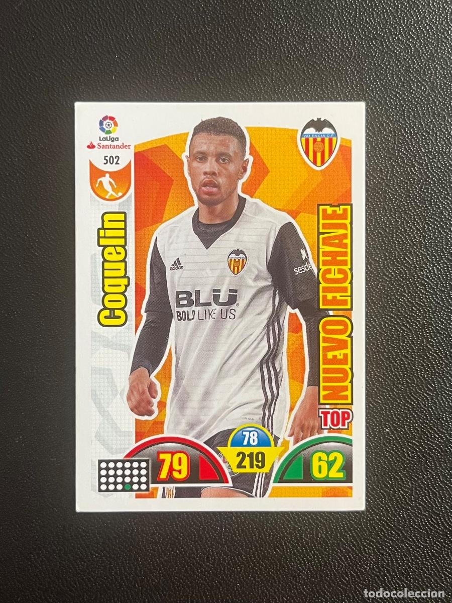 Figurine di Calcio: 502 COQUELIN VALENCIA CF TOP NUEVOS FICHAJES ADRENALYN 2017 2018 CROMO PANINI LA LIGA 17 18
