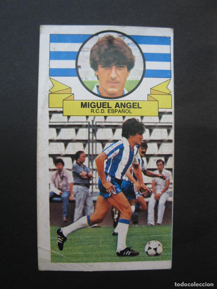 Figurine di Calcio: MIGUEL ANGEL (R.C.D. ESPA&Ntilde;OL) - CAMPEONATO DE LIGA 85/86 - EDICIONES ESTE.