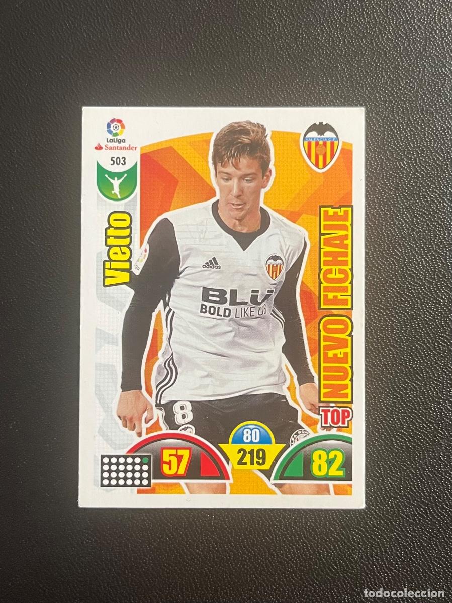 Cromos de f&uacute;tbol: 503 VIETTO VALENCIA CF TOP NUEVOS FICHAJES ADRENALYN 2017 2018 CROMO PANINI LA LIGA 17 18