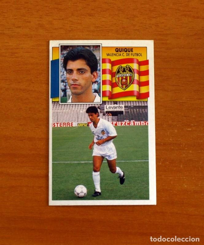 Cromos de f&uacute;tbol: Valencia - Quique - Ediciones Este Liga 1990-1991, 90-91 - Nunca pegado