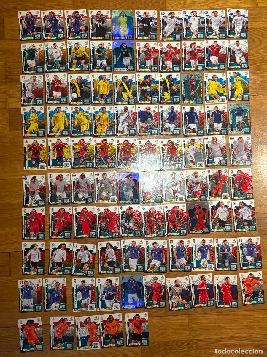 Cromos de f&uacute;tbol: 95 tarjetas coleccionables sin repetir cards Panini Adrenalyn UEFA Euro 2012