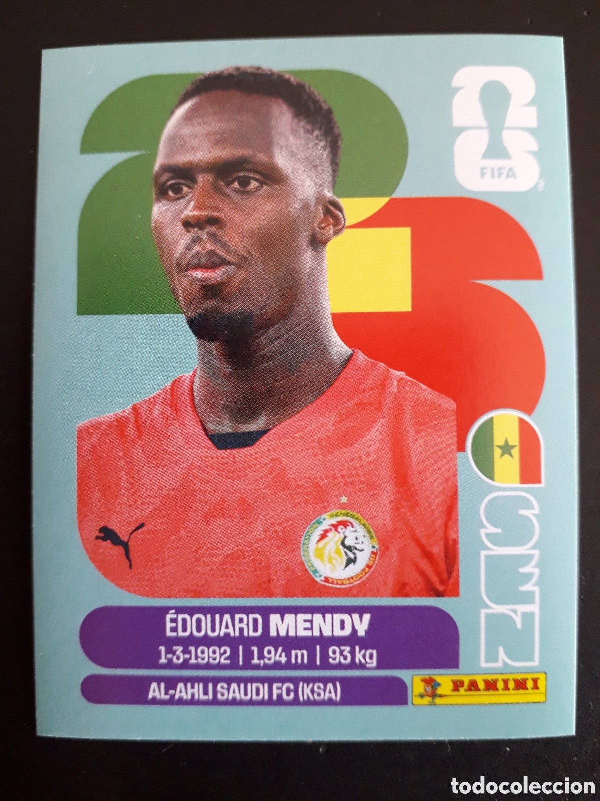 Cromos de f&uacute;tbol: MENDY SENEGAL SEN 2 MUNDIAL F&Uacute;TBOL 2026 FIFA WORLD CUP PANINI SIN PEGAR PEDIDO M&Iacute;NIMO 3&euro;