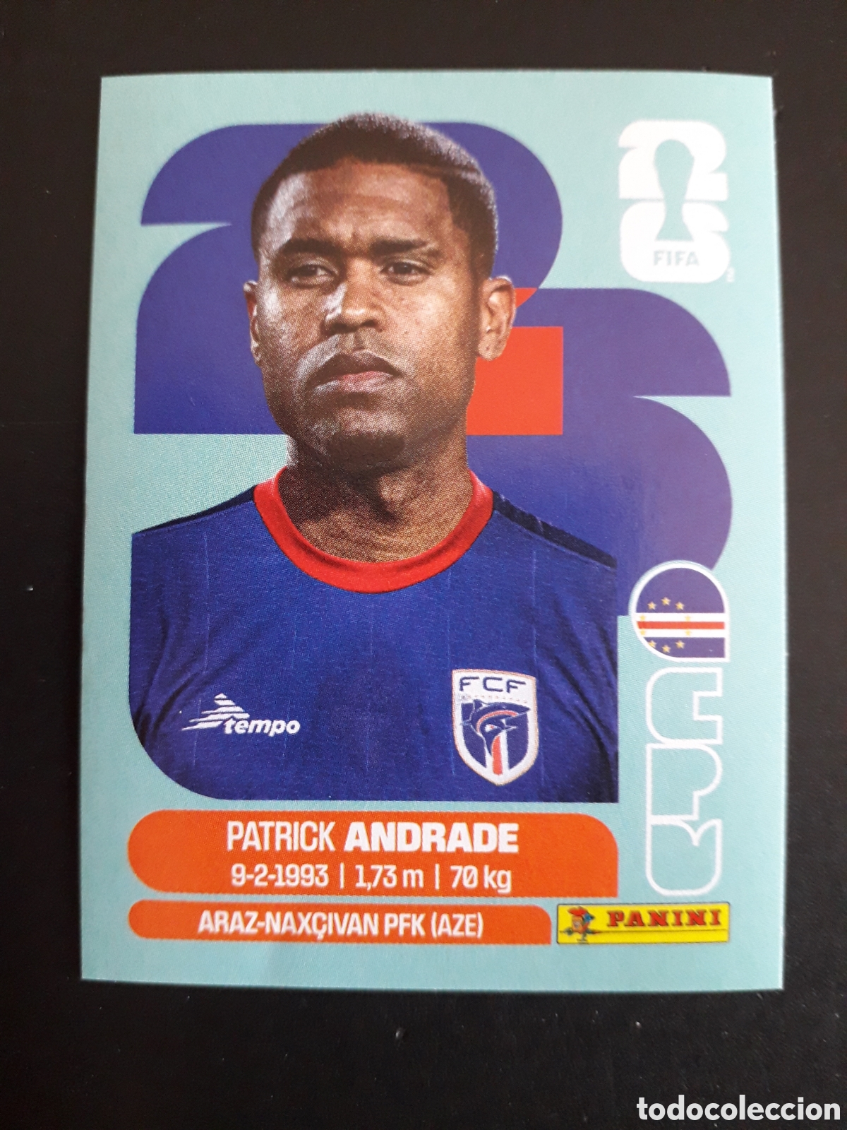 Cromos de f&uacute;tbol: ANDRADE CABO VERDE CPV 11 MUNDIAL F&Uacute;TBOL 2026 FIFA WORLD CUP PANINI SIN PEGAR PEDIDO M&Iacute;NIMO 3&euro;