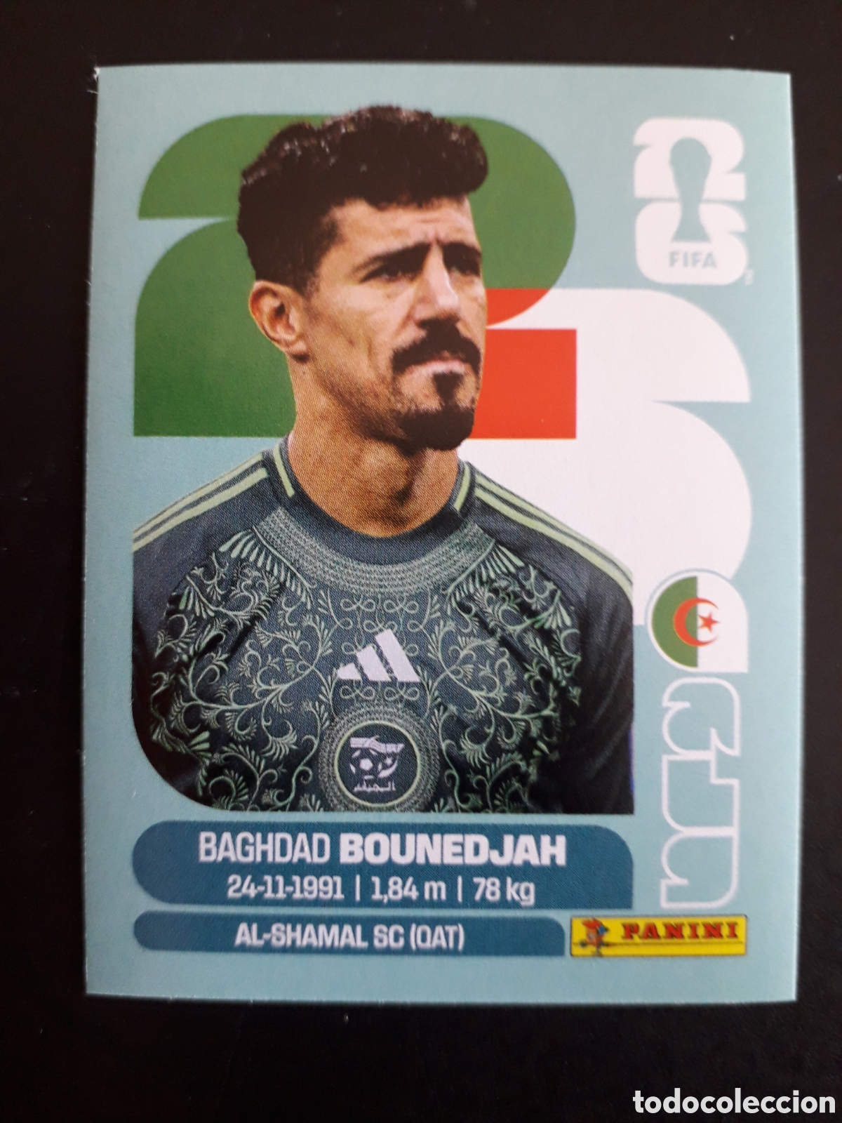 Cartes &agrave; collectionner de Football: BOUNEDJAH ARGELIA ALG 19 MUNDIAL F&Uacute;TBOL 2026 FIFA WORLD CUP PANINI SIN PEGAR PEDIDO M&Iacute;NIMO 3&euro;