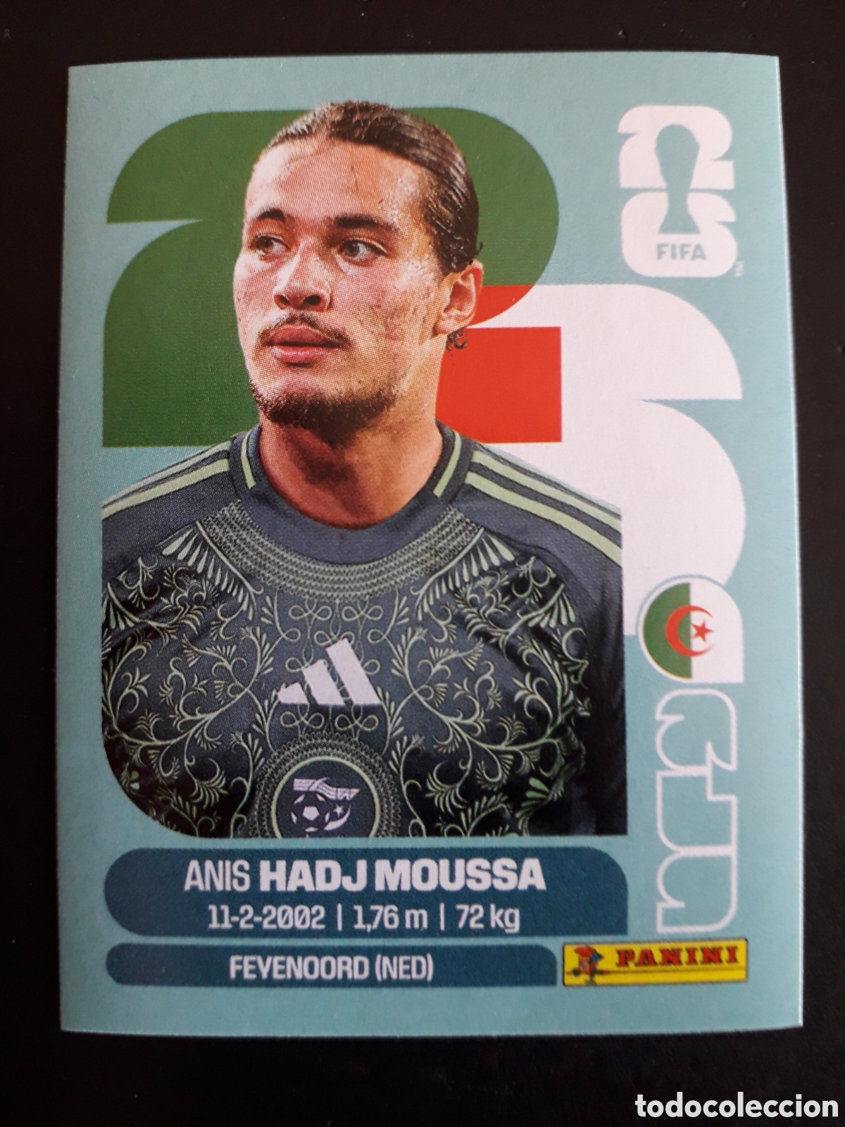 Cartes &agrave; collectionner de Football: HADJ MOUSSA ARGELIA ALG 17 MUNDIAL F&Uacute;TBOL 2026 FIFA WORLD CUP PANINI SIN PEGAR PEDIDO M&Iacute;NIMO 3&euro;