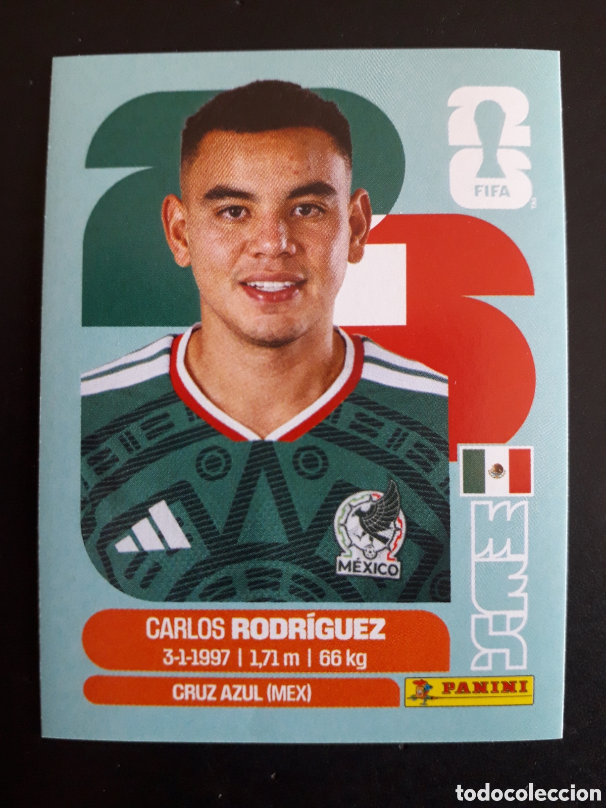Cartes &agrave; collectionner de Football: CARLOS RODR&Iacute;GUEZ M&Eacute;XICO MEX 9 MUNDIAL F&Uacute;TBOL 2026 FIFA WORLD CUP PANINI SIN PEGAR PEDIDO M&Iacute;NIMO 3&euro;.