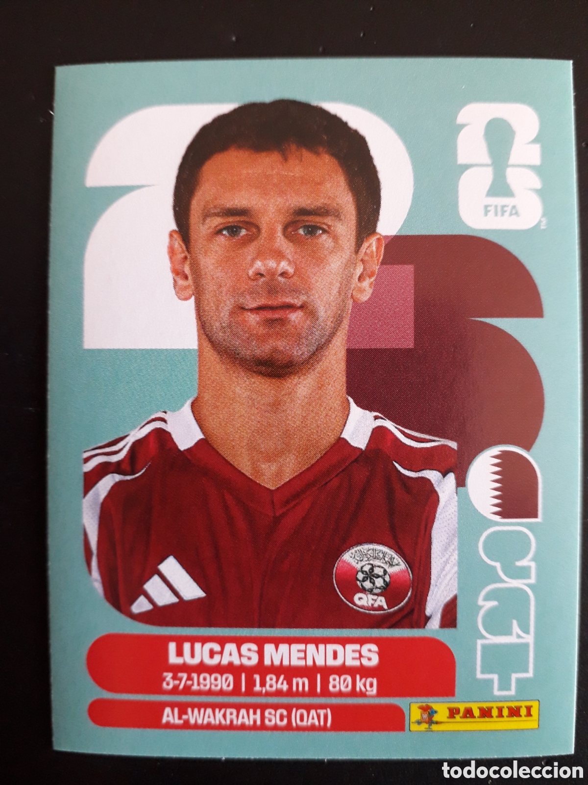 Cromos de f&uacute;tbol: LUCAS MENDES QATAR QAT 4 MUNDIAL F&Uacute;TBOL 2026 FIFA WORLD CUP PANINI SIN PEGAR PEDIDO M&Iacute;NIMO 3&euro;.