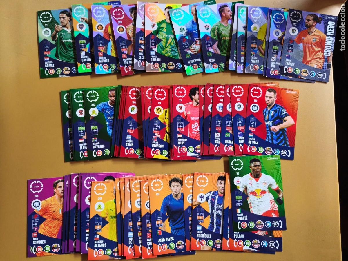 Cromos de f&uacute;tbol: adrenalyn club world cup 2025, contiene 61 cromos