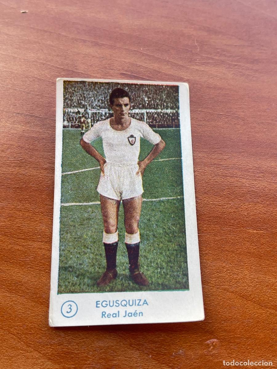 Cromos de f&uacute;tbol: EGUSQUIZA 3 JA&Eacute;N Gr&aacute;ficas Bachende liga 1957 1958 sin pegar