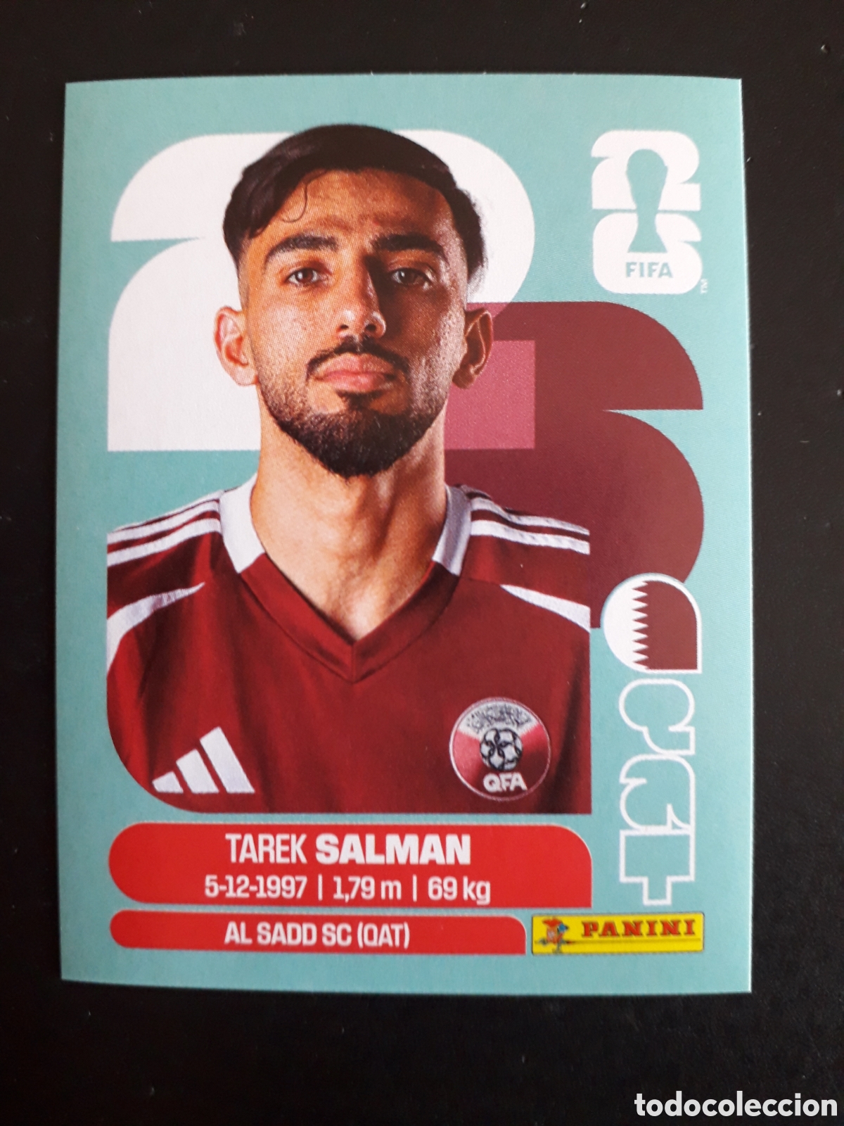 Cartes &agrave; collectionner de Football: SALMAN QATAR QAT 8 MUNDIAL F&Uacute;TBOL 2026 FIFA WORLD CUP PANINI SIN PEGAR PEDIDO M&Iacute;NIMO 3&euro;.
