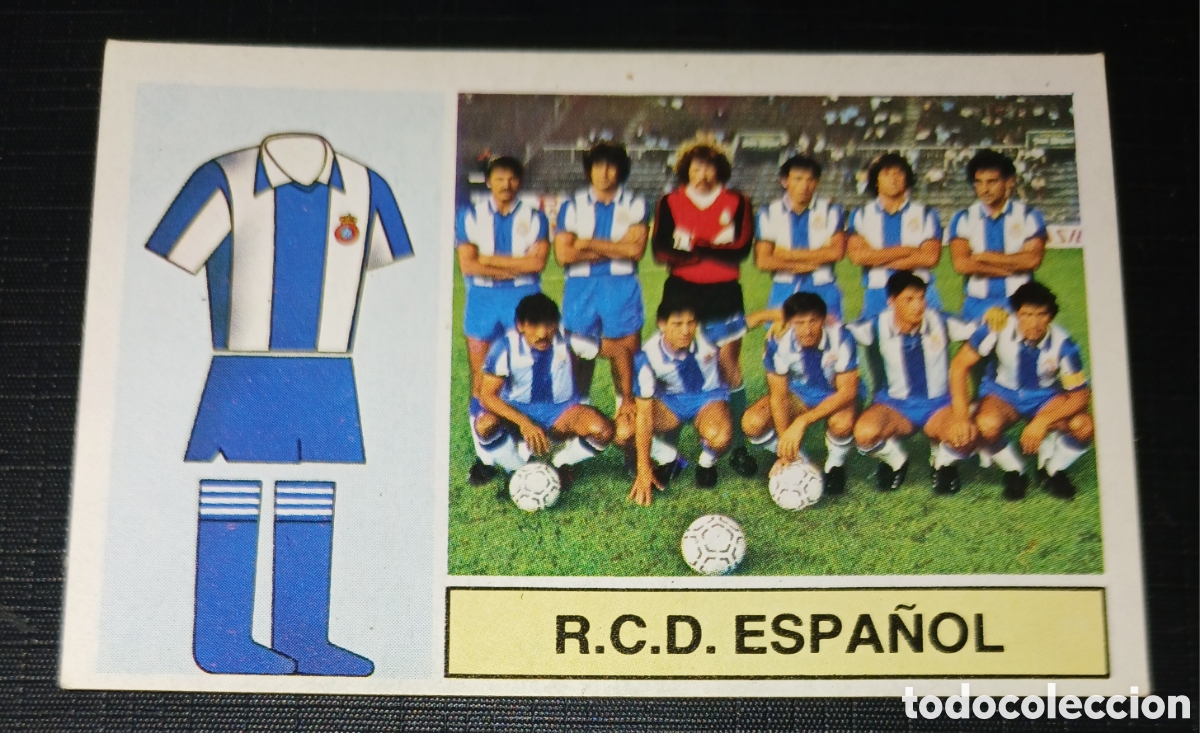 Cartes &agrave; collectionner de Football: Cromo Alineaciones R.C.D. Espa&ntilde;ol - Liga 82 83 / 1982 1983 - Ed. Este Sin pegar sin pegar