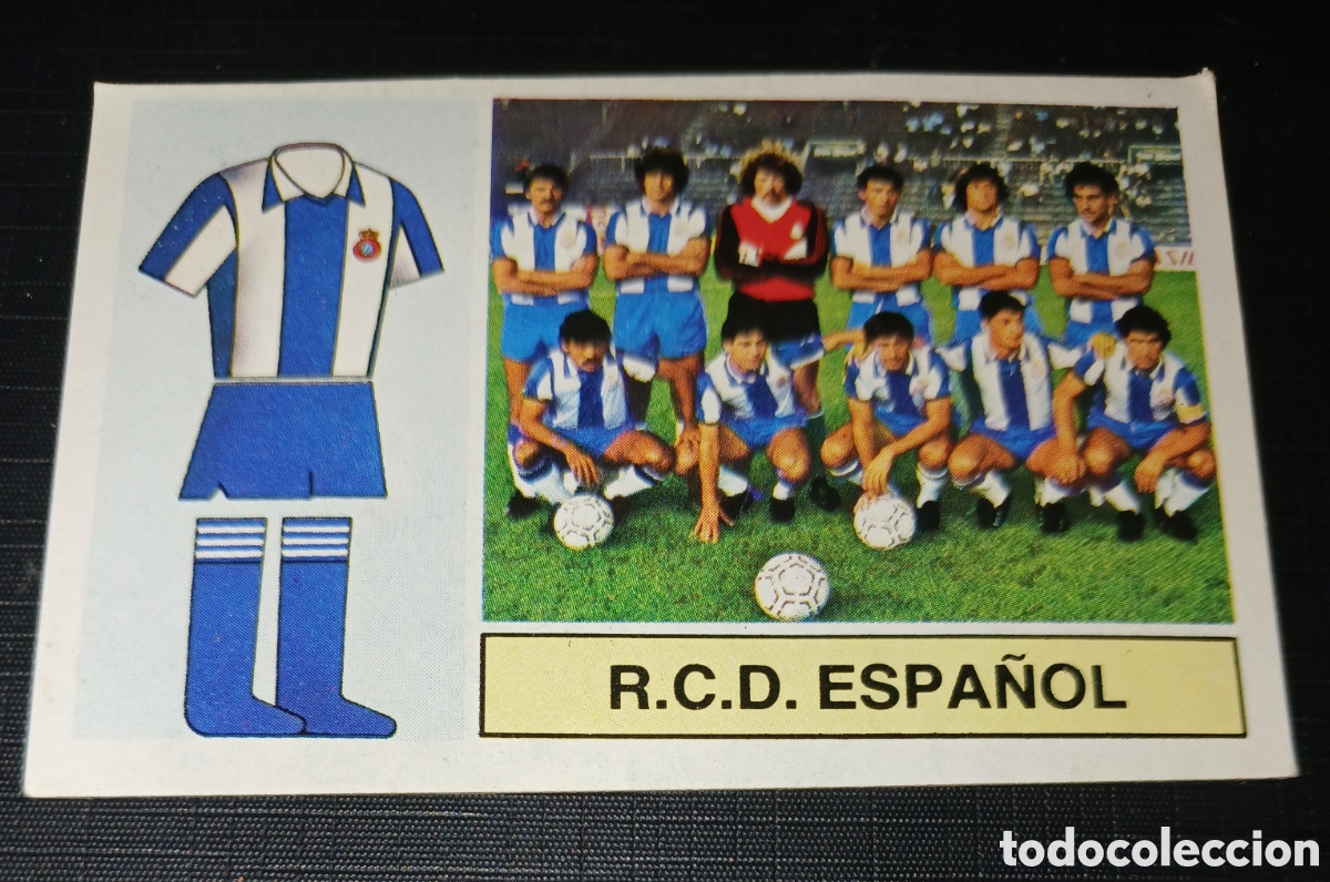 Cromos de f&uacute;tbol: Cromo Alineaciones R.C.D. Espa&ntilde;ol - R.C.D. Espanyol - Liga 82 83 / 1982 1983 - Ed. Este