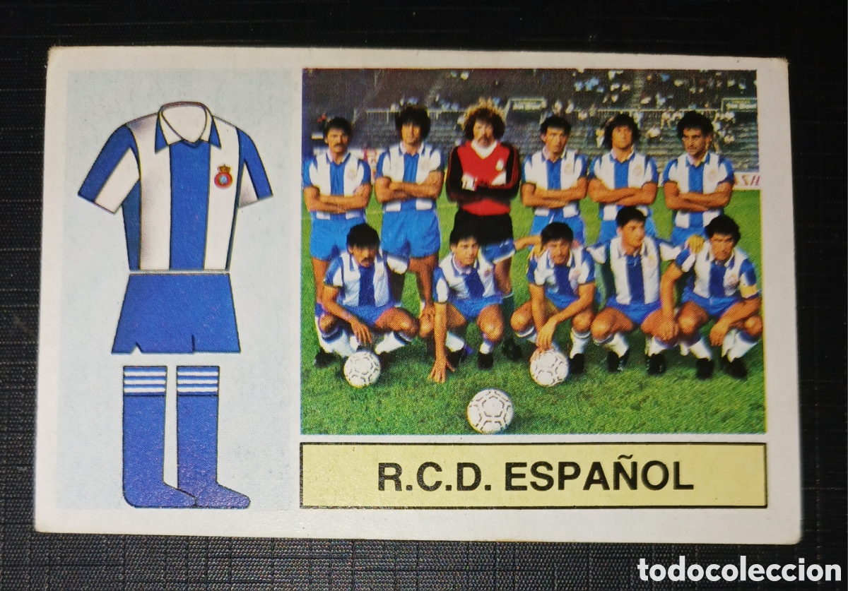 Cromos de f&uacute;tbol: Cromo Alineaciones R.C.D. Espa&ntilde;ol - R.C.D. Espanyol - Liga 82 83 / 1982 1983 - Ed. Este