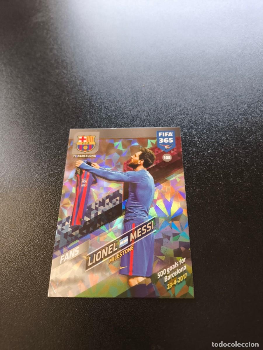 Cromos de f&uacute;tbol: LIONEL MESSI ADRENALYN FIFA 365 2017 2018 17 18 PANINI MILESTONE 105 BARCELONA NO PANINI LIGA ESTE