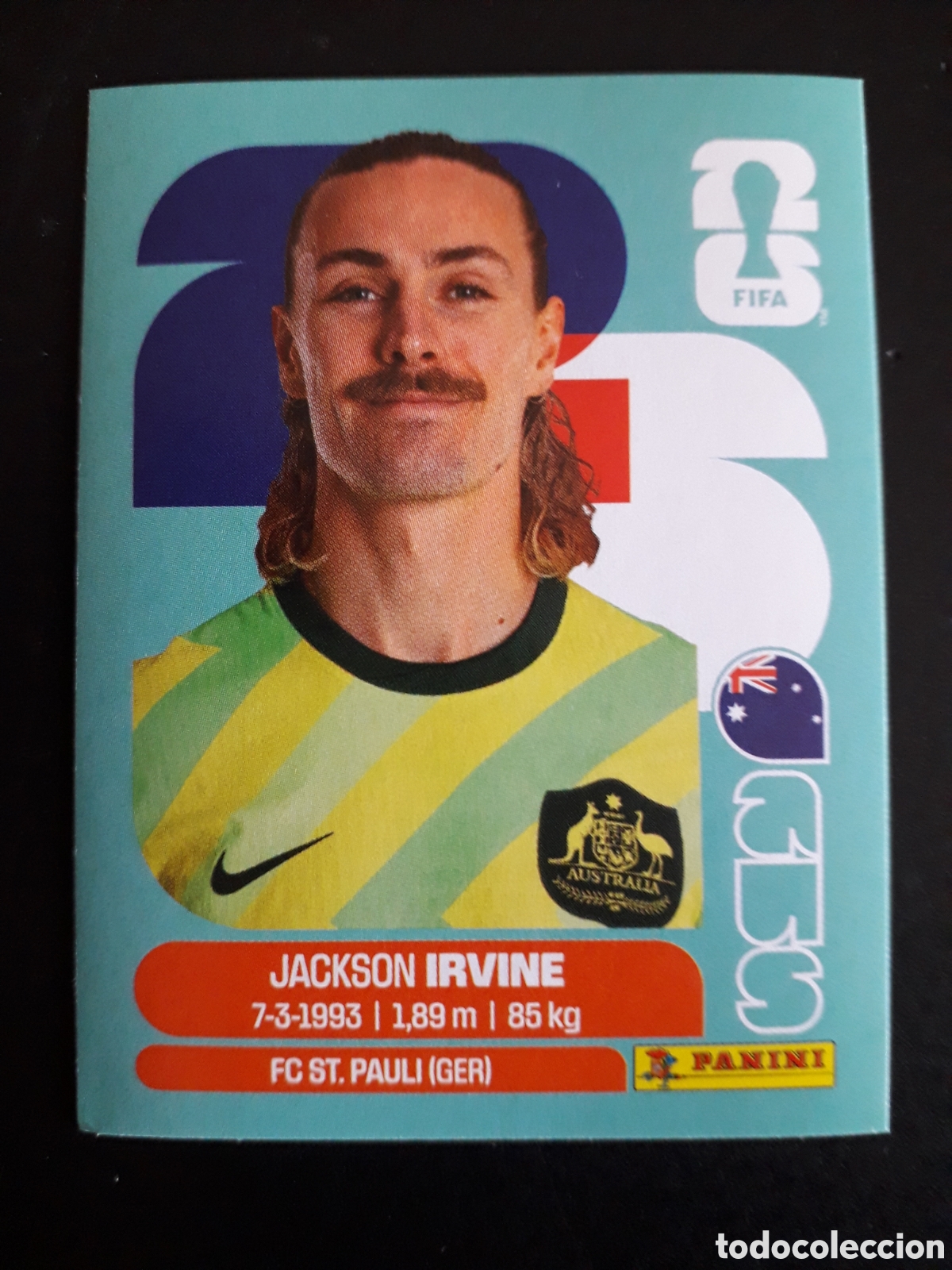 Cromos de f&uacute;tbol: IRVINE AUSTRALIA AUS 11 MUNDIAL F&Uacute;TBOL 2026 FIFA WORLD CUP PANINI SIN PEGAR PEDIDO M&Iacute;NIMO 3&euro;