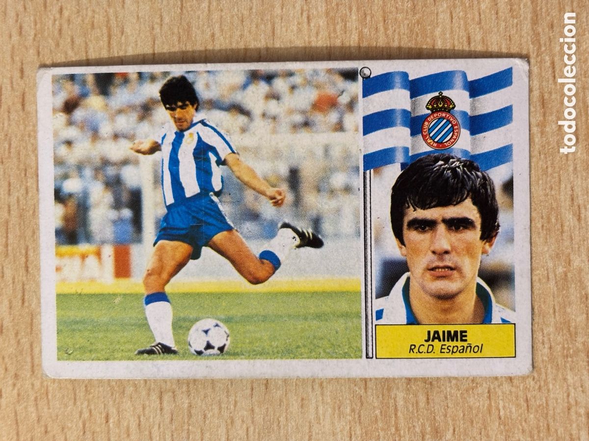 Cromos de f&uacute;tbol: Jaime Baja RCD Espa&ntilde;ol Ediciones Este 86-87 1986-1987 sin pegar