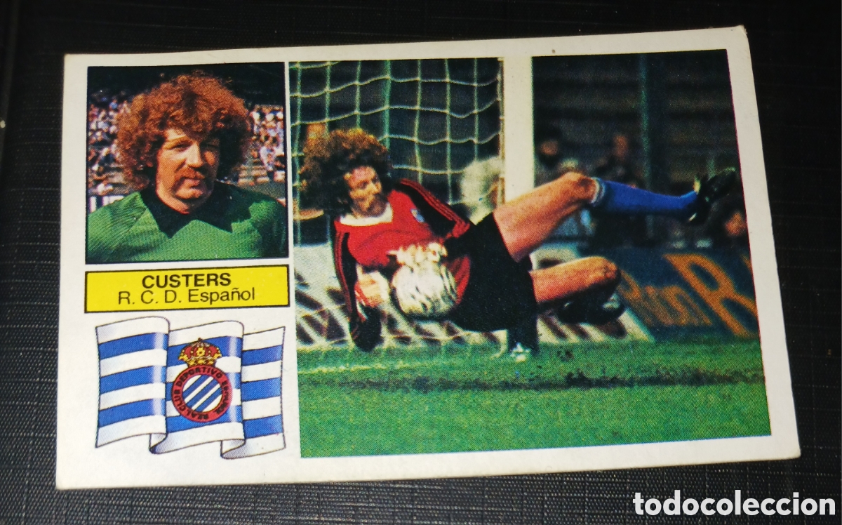 Cromos de f&uacute;tbol: Cromo Baja Custers - R.C.D. Espa&ntilde;ol - Liga 82 83 / 1982 1983 - Ed. Este
