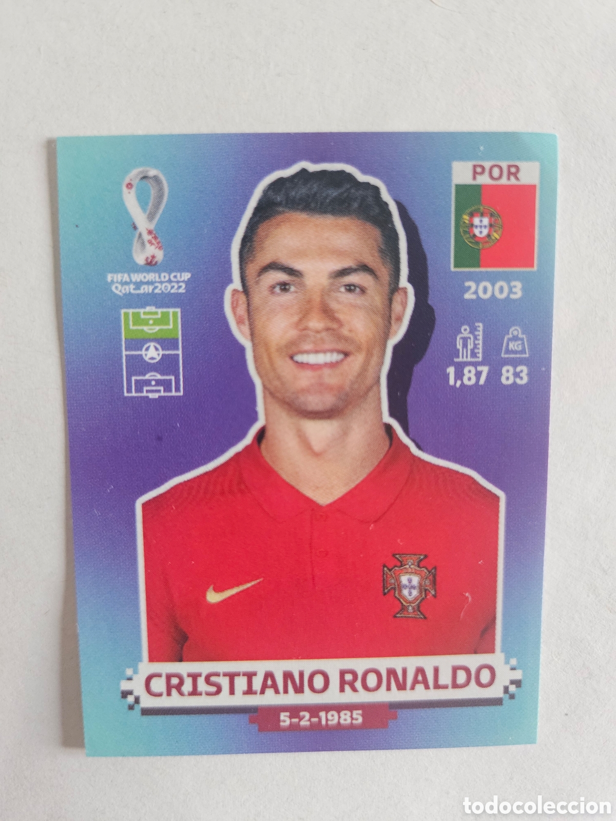 Cromos de f&uacute;tbol: POR18 POR 18 CRISTIANO RONALDO(PORTUGAL) PANINI FIFA WORLD CUP QATAR STICKERS 2022 22