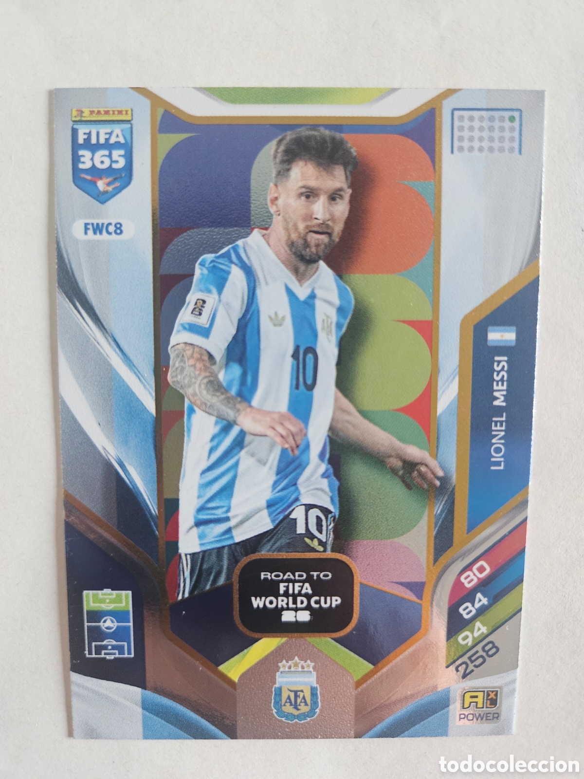 Cromos de f&uacute;tbol: FIFA 365 ADRENALYN 2026 - LIONEL MESSI - POWER ROAD TO FIFA WORLD CUP 26 - ARGENTINA - FWC8