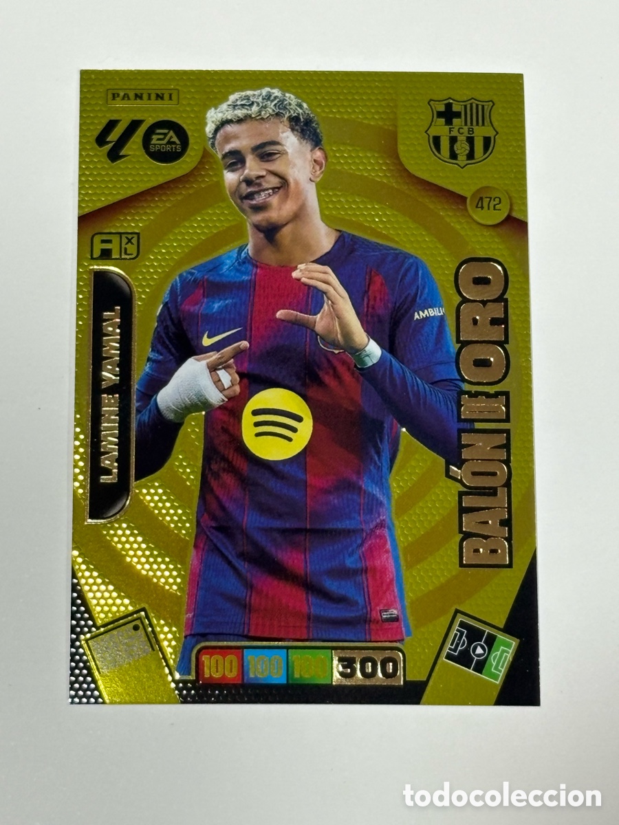 Cromos de f&uacute;tbol: Lamine Yamal 472 Balon De Oro 25 26 2025 2026 Adrenalyn XL Panini Rookie Bal&oacute;n