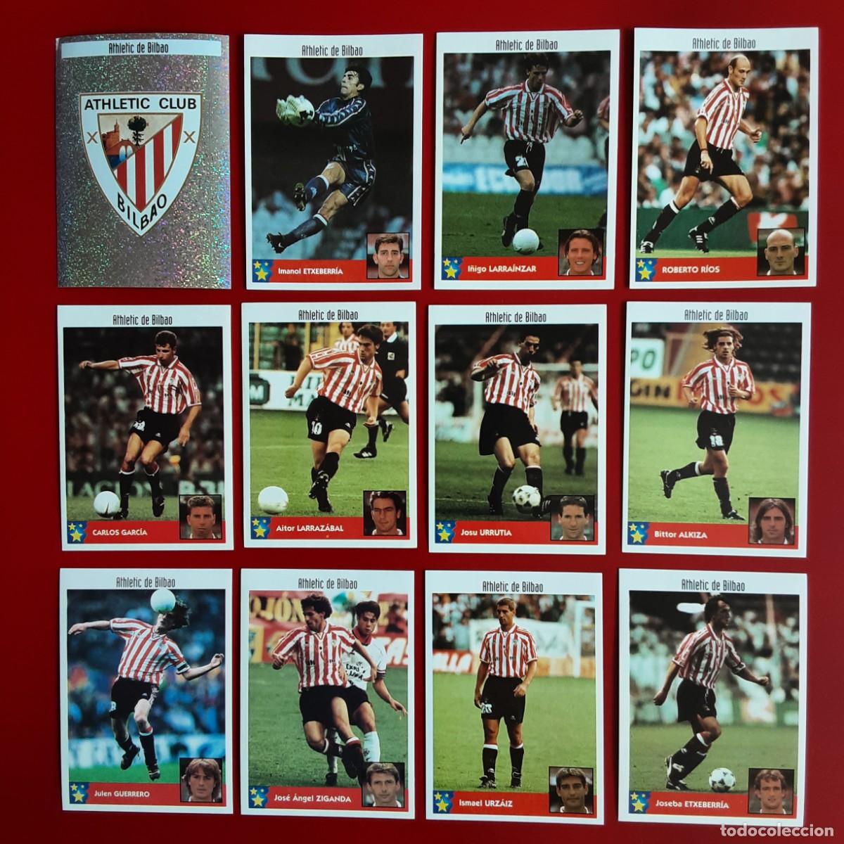 Fu&szlig;ball-Sticker: EQUIPO CASI COMPLETO ATH.BILBAO LOS MEJORES EQUIPOS DE EUROPA 97/98 PANINI-NUNCA PEGADO-FALTA EL N&ordm;3