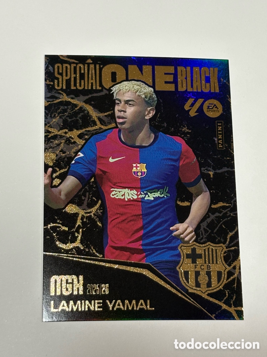 Cromos de f&uacute;tbol: Lamine Yamal Special One Black Megacracks 25 26 2025 2026 Panini Rookie Barcelon