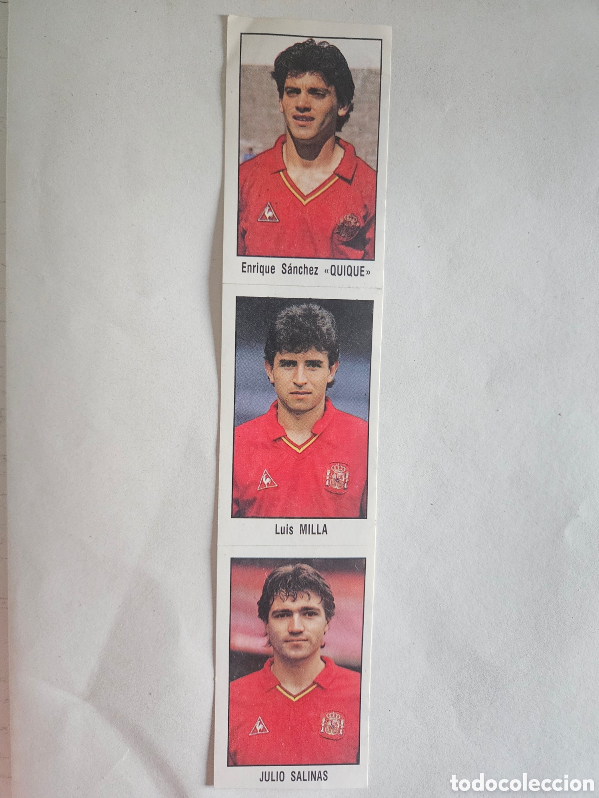 Cromos de f&uacute;tbol: 3 CROMOS DE LA COLECCI&Oacute;N FUTBOL LIGA ESPA&Ntilde;OLA - REVILLA - A.F.E..SALINAS MILLA QUIQUE
