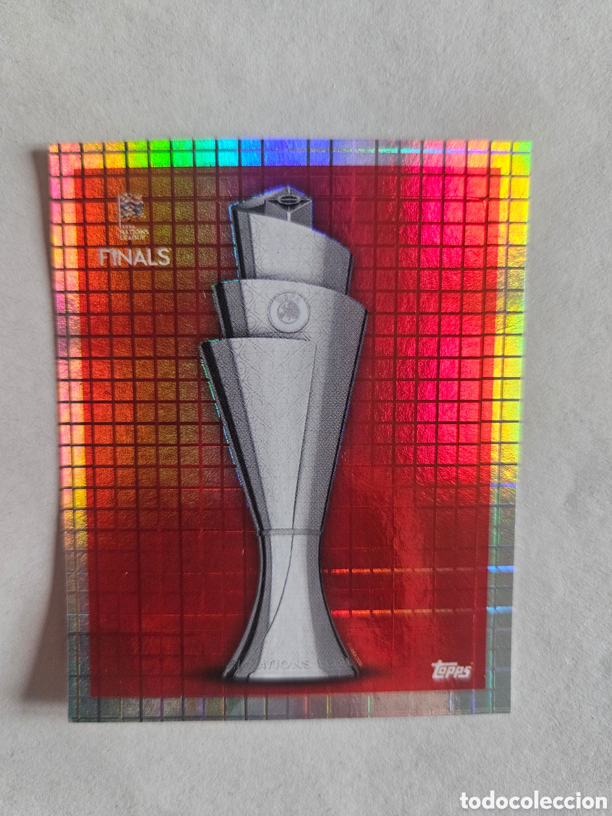 Fu&szlig;ball-Sticker: CROMO FUTBOL THE ROAD TO UEFA NATIONS LEAGUE 2022 TOPPS 2 TROFEO NUNCA PEGADO