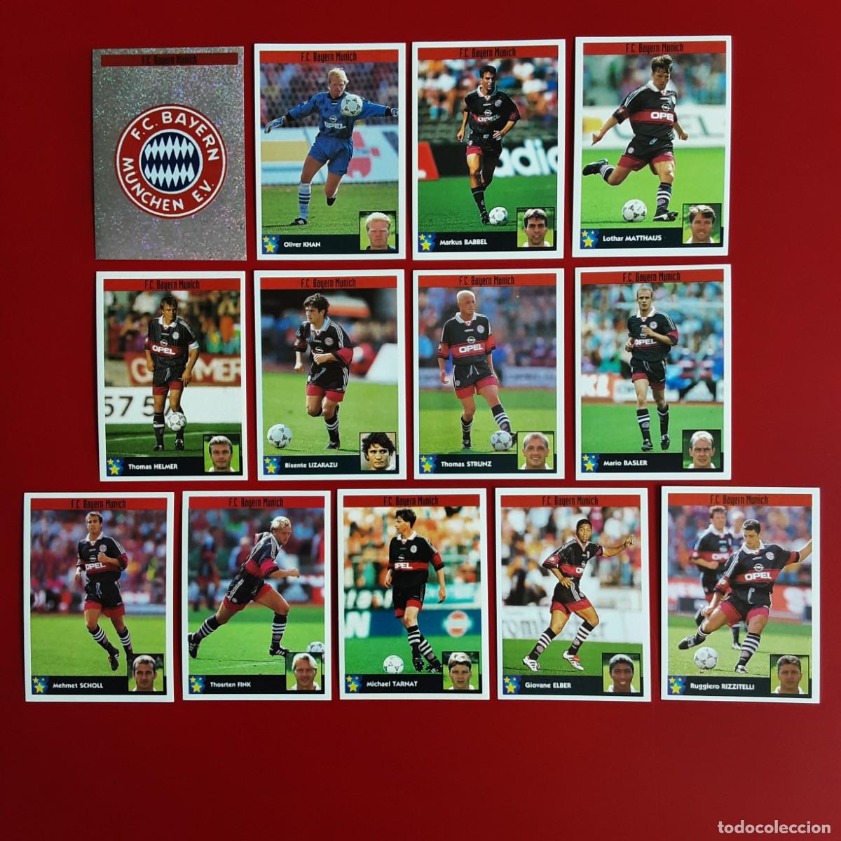 Cromos de f&uacute;tbol: EQUIPO COMPLETO BAYERN DE MUNICH LOS MEJORES EQUIPOS DE EUROPA 97/98 PANINI-NUNCA PEGADO