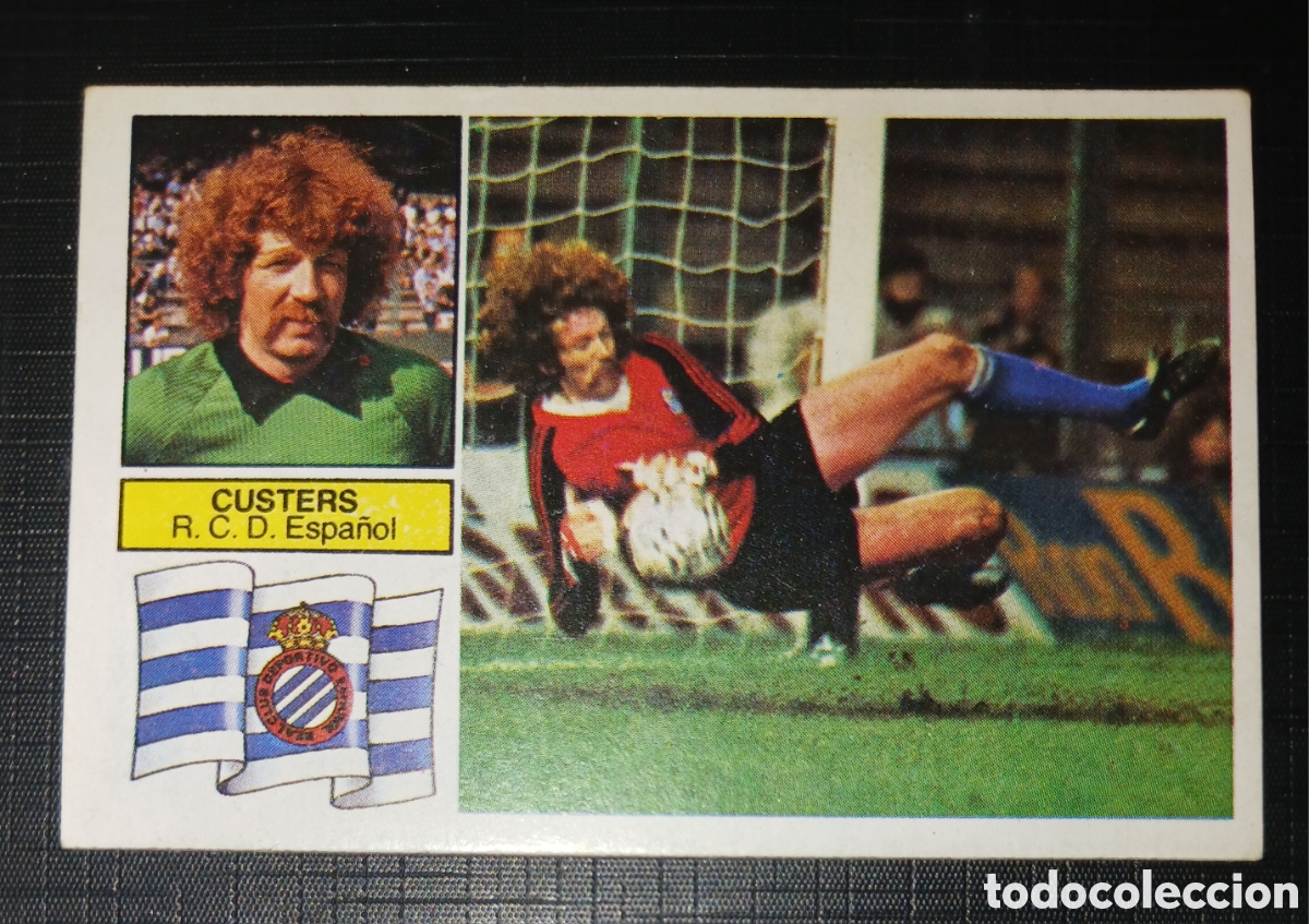 Cromos de f&uacute;tbol: Cromo Baja Custers - R.C.D. Espa&ntilde;ol - Liga 82 83 / 1982 1983 - Ed. Este