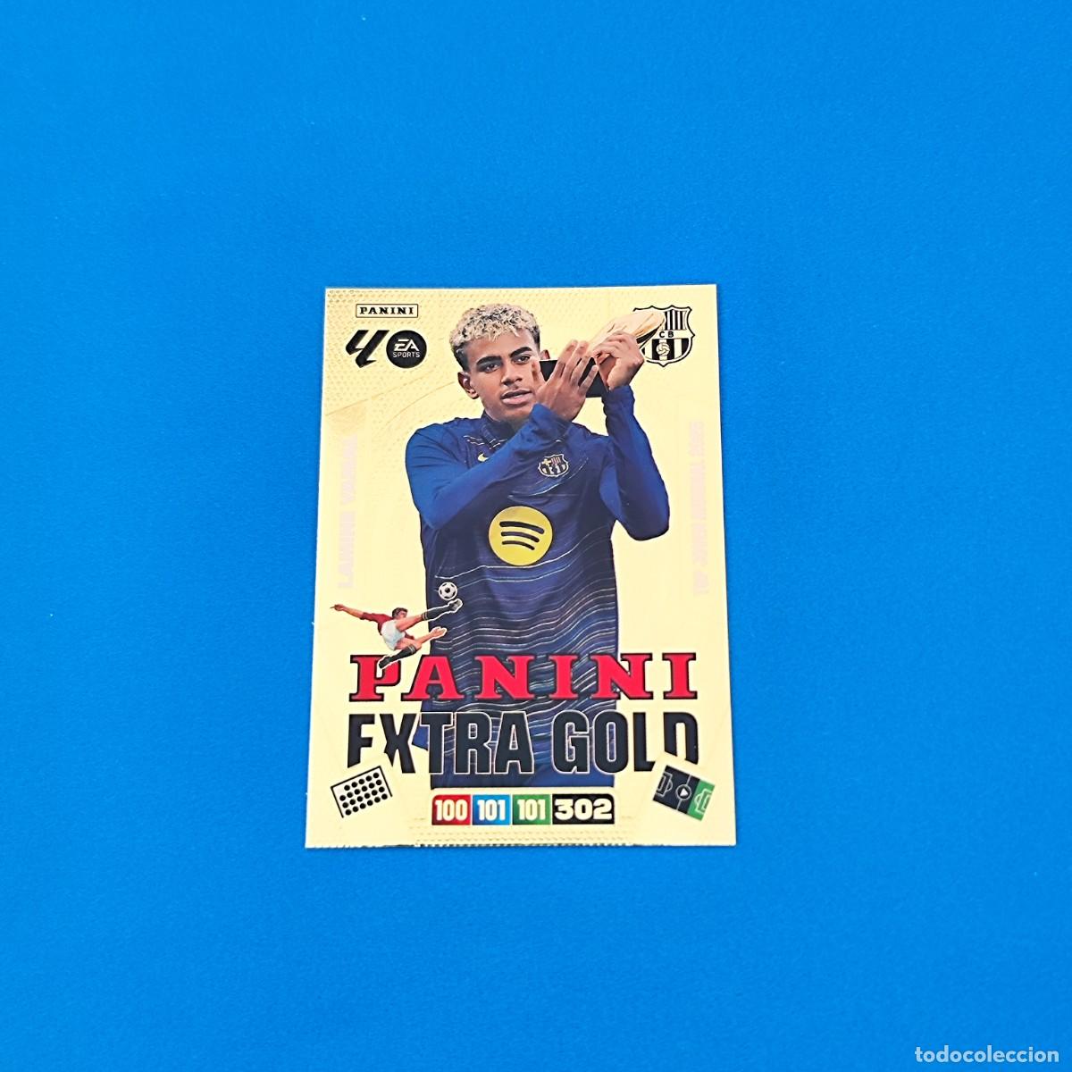 Figurine di Calcio: Adrenalyn 2025 2026 / 25 26 Panini Extra Gold Lamine Yamal Barcelona