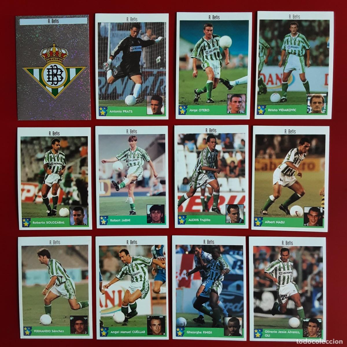 Cromos de f&uacute;tbol: EQUIPO CASI COMPLETO BETIS LOS MEJORES EQUIPOS DE EUROPA 97/98 PANINI-NUNCA PEGADO-FALTA EL N&ordm;71