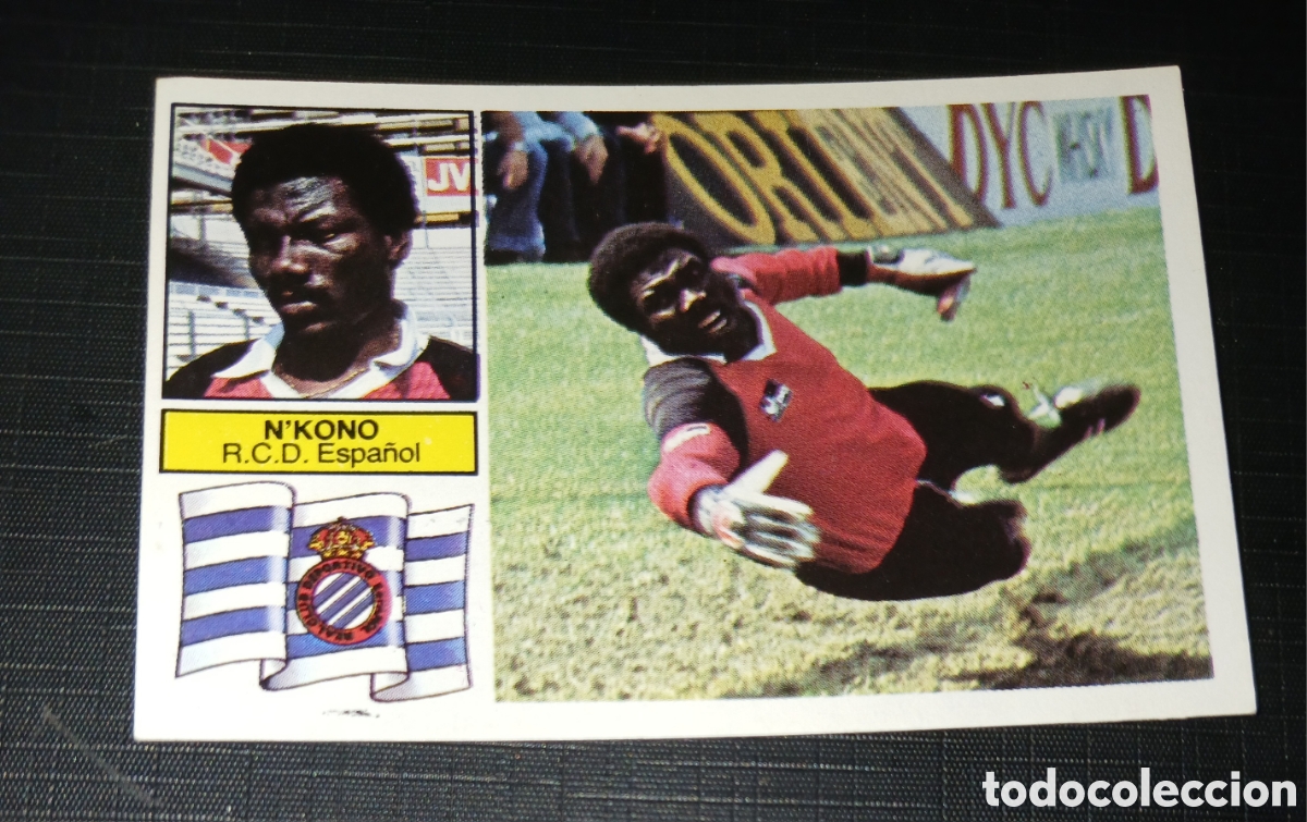 Cromos de f&uacute;tbol: MUY DIF&Iacute;CIL, IMPECABLE Cromo Coloca N'Kono - R.C.D. Espa&ntilde;ol - Liga 82 83 / 1982 1983 - Ed. Este