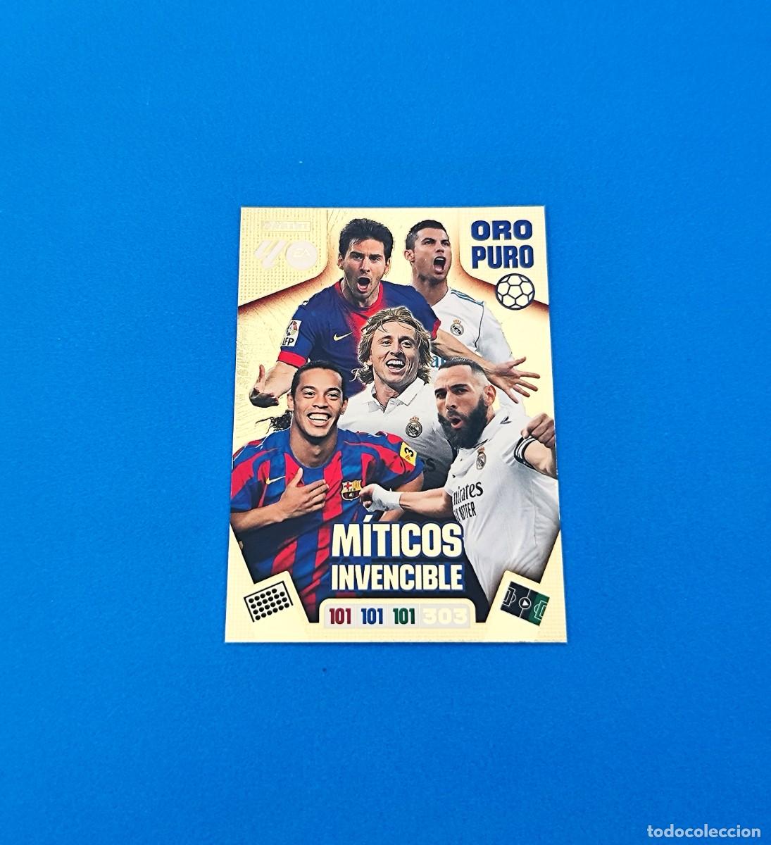 Cromos de f&uacute;tbol: Adrenalyn 2025 2026 / 25 26 M&iacute;ticos Invencible Oro Puro Messi Cristiano Ronaldo