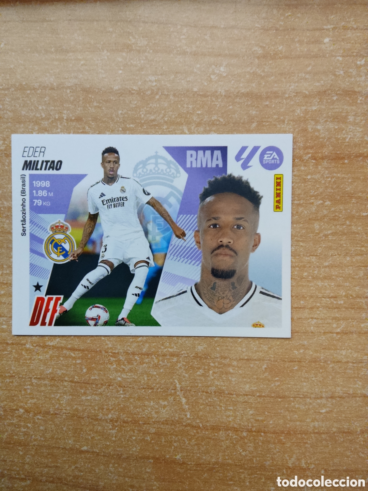 Cromos de f&uacute;tbol: 8 EDER MILITAO REAL MADRID LIGA ESTE 2025 2026
