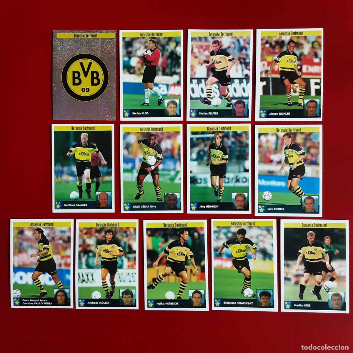 Cromos de f&uacute;tbol: EQUIPO COMPLETO BORUSSIA DORTMUND LOS MEJORES EQUIPOS DE EUROPA 97/98 PANINI-NUNCA PEGADO