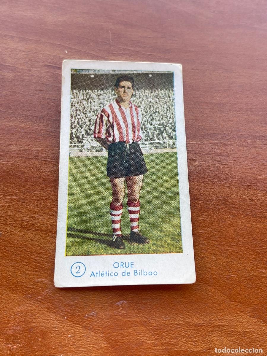 Cromos de f&uacute;tbol: ORUE 2 BILBAO Gr&aacute;ficas Bachende liga 1957 1958 sin pegar