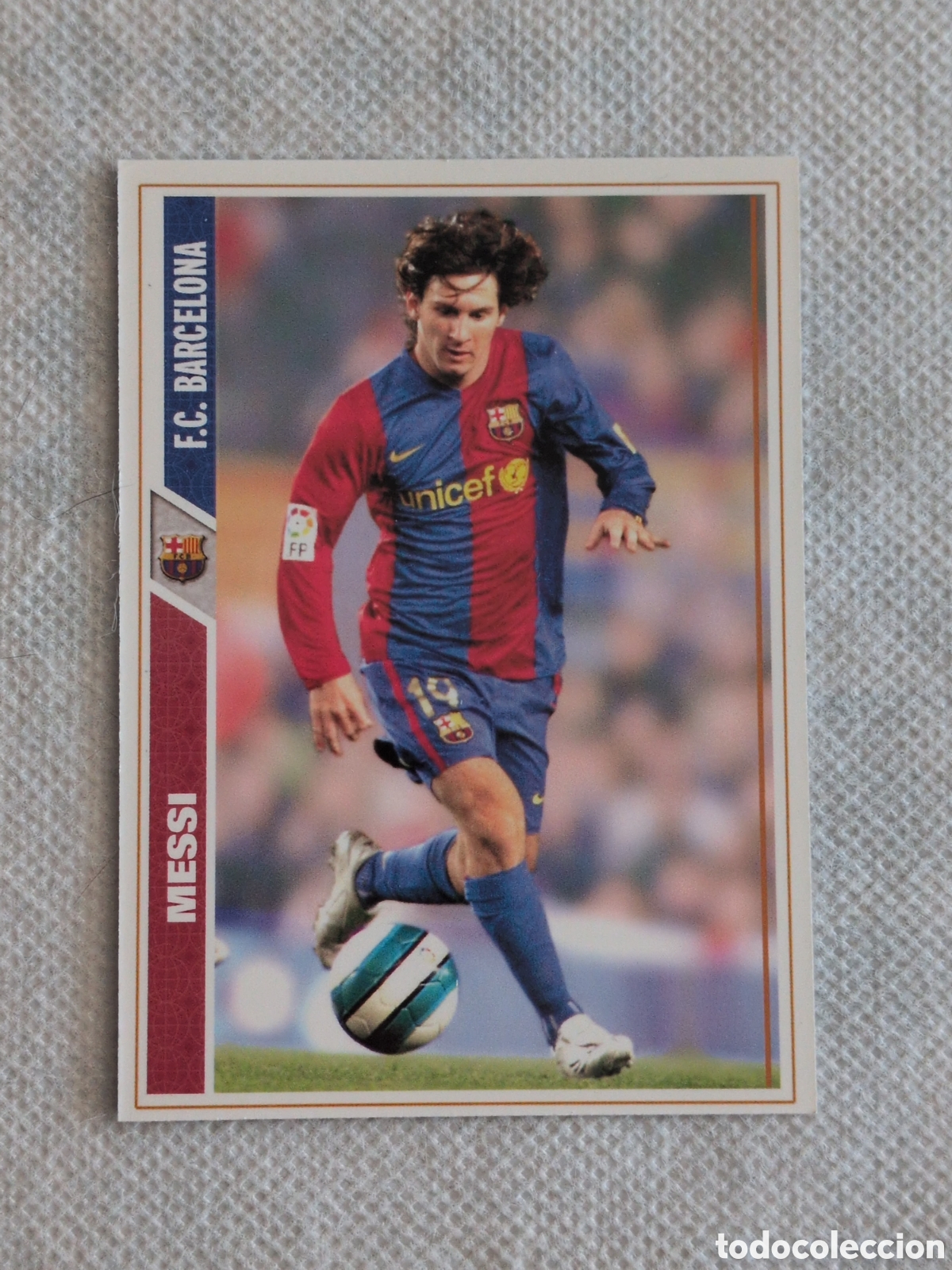 Cromos de f&uacute;tbol: 47 LIONEL MESSI FC BARCELONA CARD MUNDICROMO SPORT FICHAS LIGA FUTBOL 2007 2008 07 08. EXCELENTE