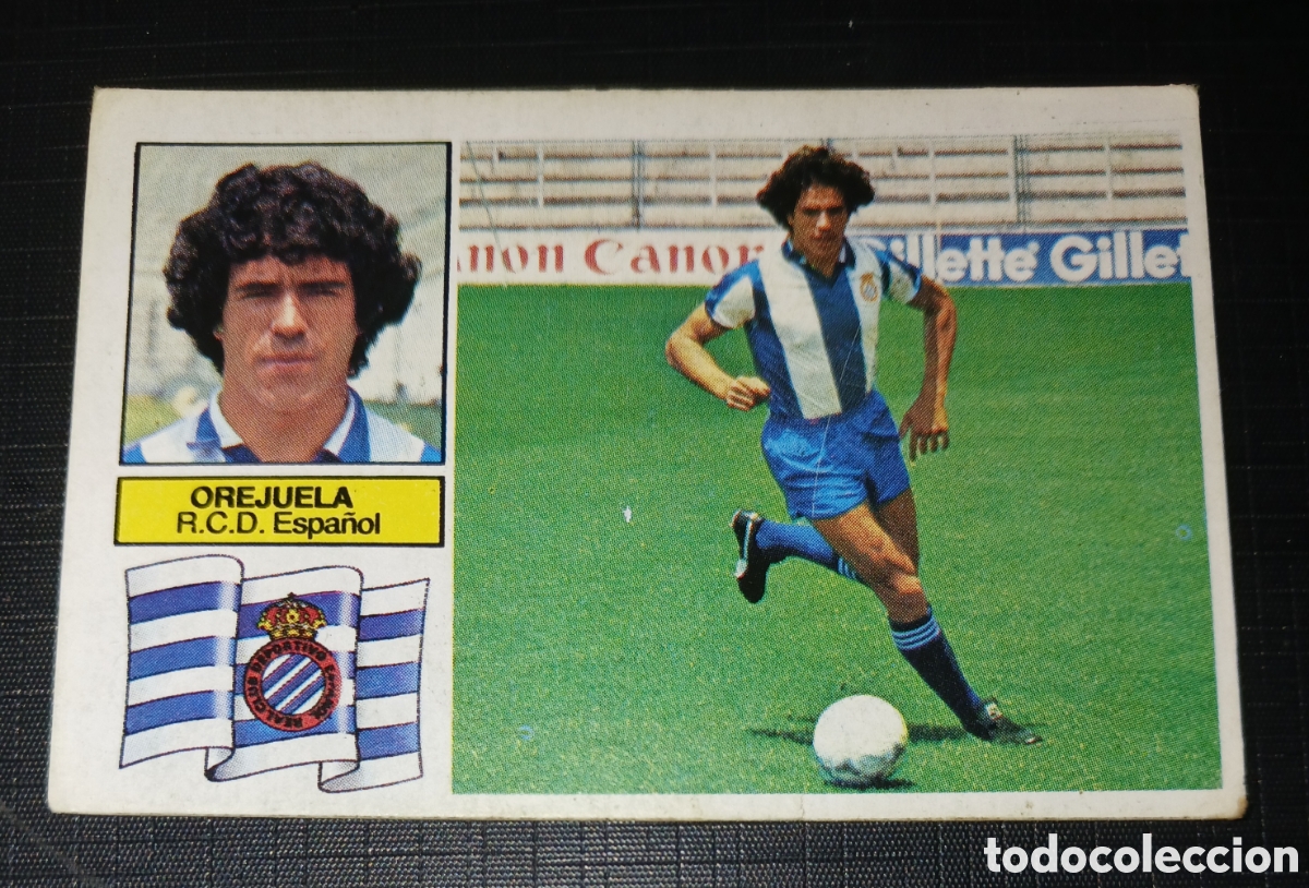 Cromos de f&uacute;tbol: Cromo Orejuela - R.C.D. Espa&ntilde;ol - Liga 82 83 / 1982 1983 - Ed. Este
