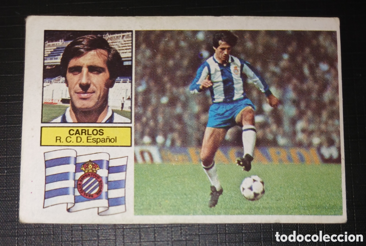 Cromos de f&uacute;tbol: Cromo Baja Carlos - R.C.D. Espa&ntilde;ol - Liga 82 83 / 1982 1983 - Ed. Este