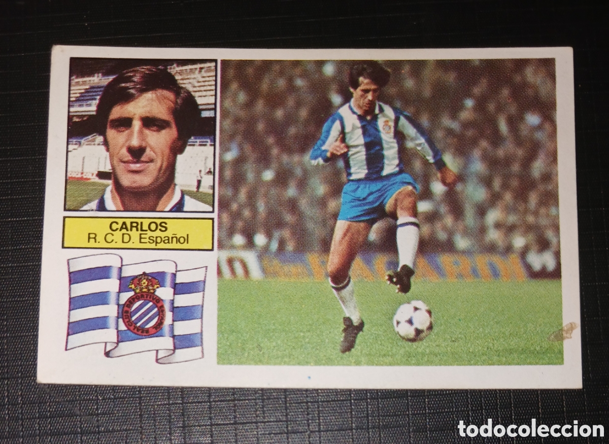 Cromos de f&uacute;tbol: Cromo Baja Carlos - R.C.D. Espa&ntilde;ol - Liga 82 83 / 1982 1983 - Ed. Este