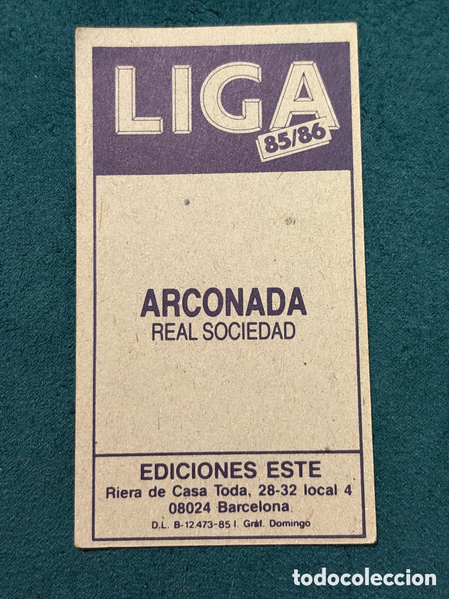 Cromos de f&uacute;tbol: Arconada liga 85-86 ediciones este - Foto 2