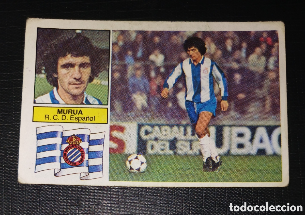 Cromos de f&uacute;tbol: Cromo Murua - R.C.D. Espa&ntilde;ol - Liga 82 83 / 1982 1983 - Ed. Este