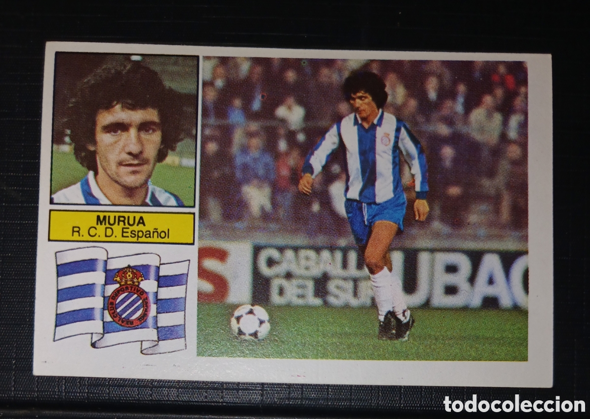 Cromos de f&uacute;tbol: Cromo Murua - R.C.D. Espa&ntilde;ol - Liga 82 83 / 1982 1983 - Ed. Este