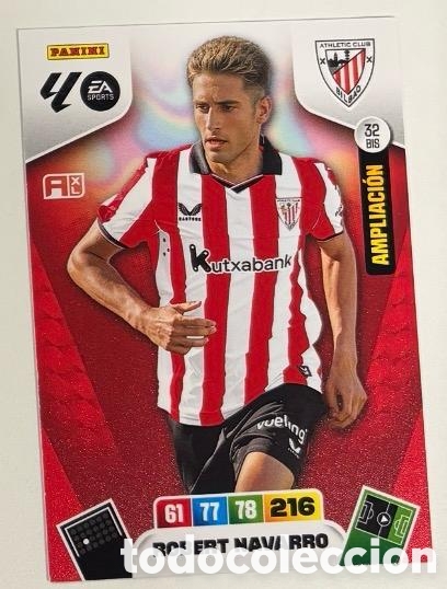 Cromos de f&uacute;tbol: 32 BIS ROBERT NAVARRO ATHLETIC CLUB BILBAO Panini Adrenalyn XL LaLiga 2025 2026