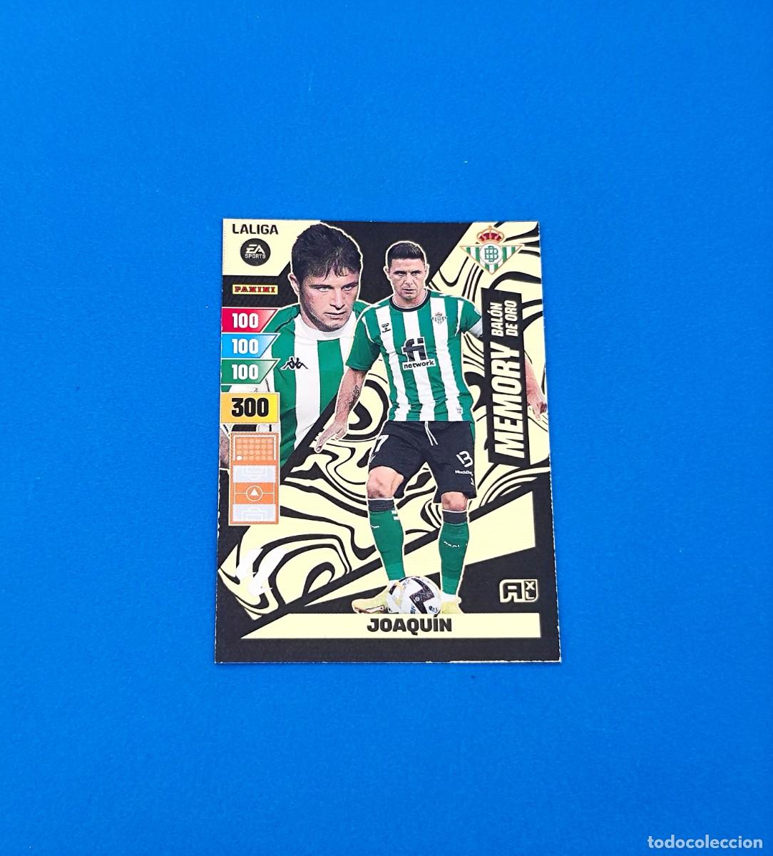 Cromos de f&uacute;tbol: Adrenalyn 2023 2024 / 23 24 Memory Bal&oacute;n de Oro Joaqu&iacute;n Betis