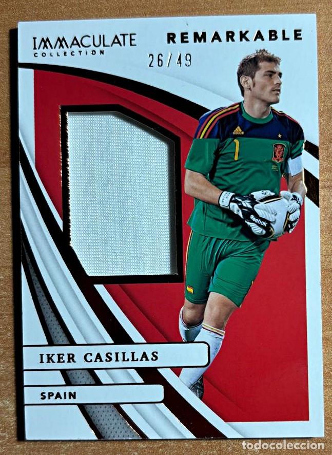 Cromos de f&uacute;tbol: PANINI IMMACULATE COLLECTION SOCCER 2021 IKER CASILLAS (ESPA&Ntilde;A) PLAYER-WORN USADO +NUMERADA /49