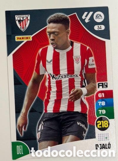 Cromos de f&uacute;tbol: 34 DJALO ATHLETIC CLUB Panini Adrenalyn XL La Liga 2024/2025