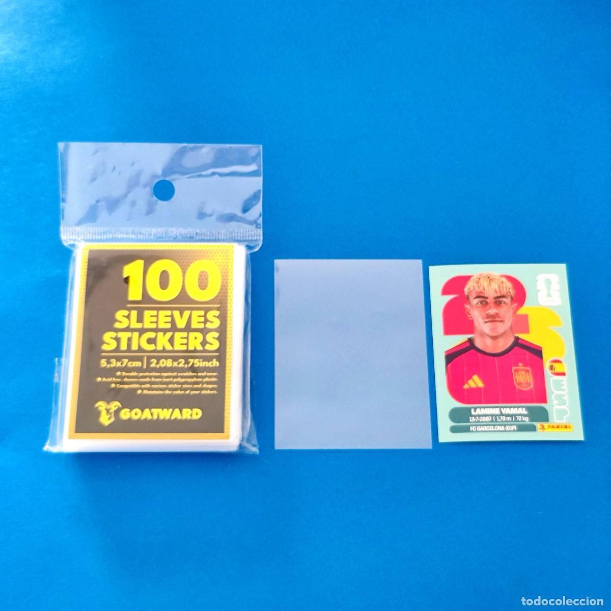 Cromos de f&uacute;tbol: 100 Sleeves Stickers Fundas blandas ideales para Stickers Mundial 2026 (Lea descripci&oacute;n)